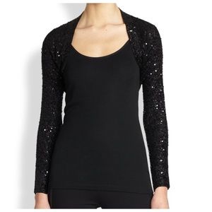 Donna Karan Sequin Cashmeresilk Shrug